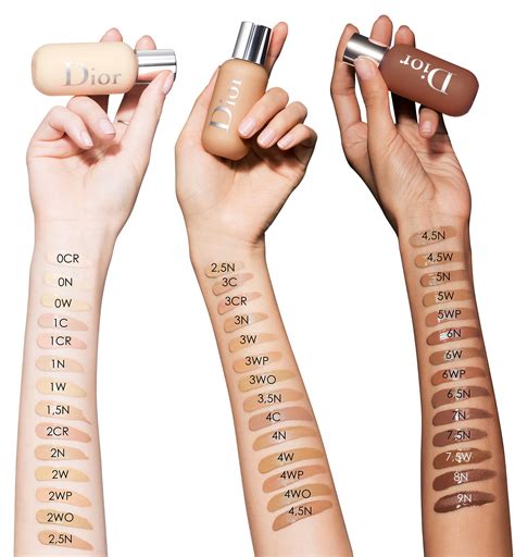 backstage face and body foundation dior|Dior Backstage foundation shades.